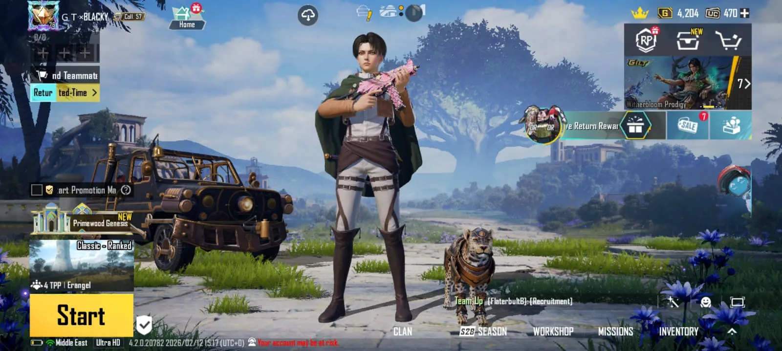 🔫 M416 Glacier Max Lv.7 🦄 52x Mythic Suits 💫Bumble Bee Set 💀 Transformers Set 🐲 Godzilla Set 🐦‍🔥 Rare Emotes 🏹Pharaohs Might M24 💣 Gernades Skins and Much More 💥29x Gunlab Skins  👹127x Total Mythics ✔️ Full Access